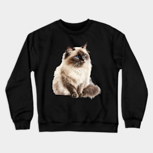 Birman Cat Lovers watercolor Crewneck Sweatshirt